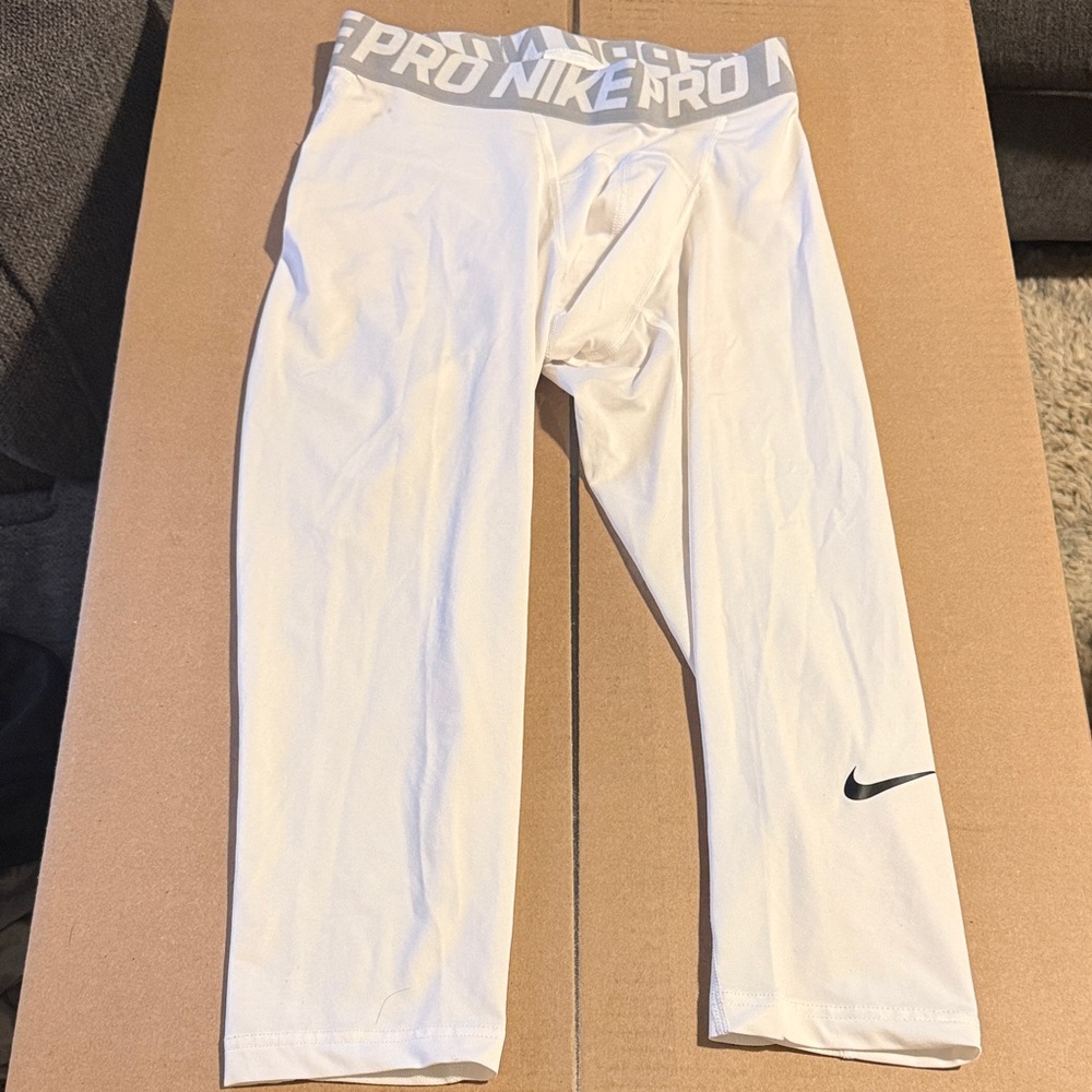 Nike White Pro Training Tights